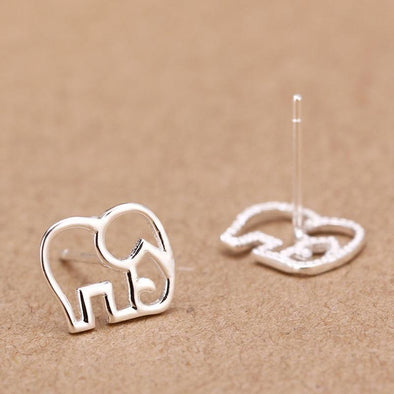 Sterling Silver Elephant Stud Earrings - Jewelry Elephants