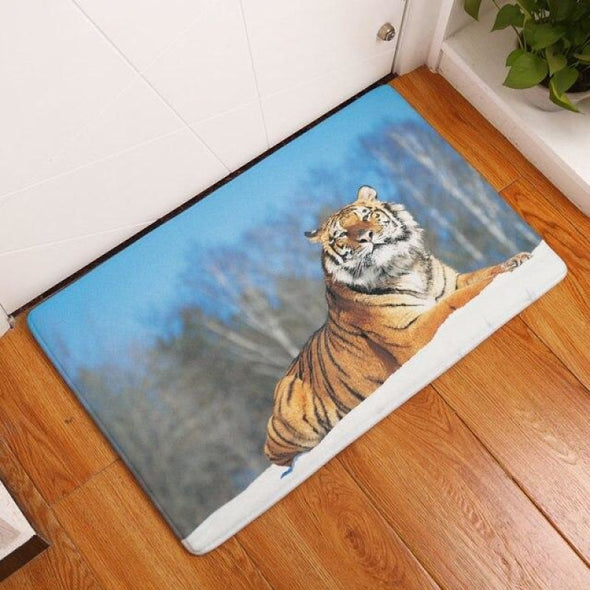Tiger Kitchen & Bathroom Floor Mat - Absorbent Anti-Slip Rug - 1 / 50x80cm - Housewares big cats, floor mats, housewares, tigers