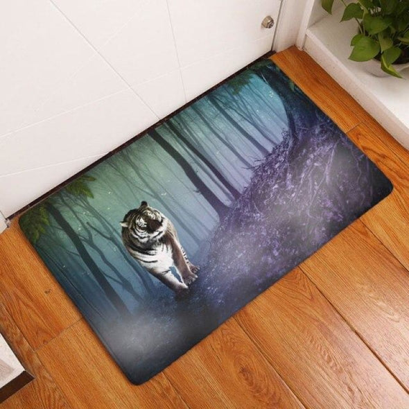 Tiger Kitchen & Bathroom Floor Mat - Absorbent Anti-Slip Rug - 13 / 50x80cm - Housewares big cats, floor mats, housewares, tigers
