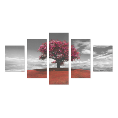 Tree on the Hill - Canvas Wall Art - Tree Red - Wall Art canvas prints trees