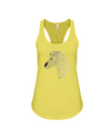 Tribal Zebra Print Tank-Top - Black/Gray - Yellow / S - Clothing womens t-shirts zebras
