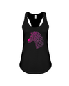 Tribal Zebra Print Tank-Top - Hot Pink/Purple - Black / S - Clothing womens t-shirts zebras