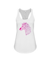 Tribal Zebra Print Tank-Top - Hot Pink/Purple - White / S - Clothing womens t-shirts zebras