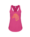 Tribal Zebra Print Tank-Top - Orange/Yellow - Berry / S - Clothing womens t-shirts zebras