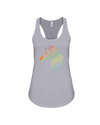 Tribal Zebra Print Tank-Top - Rainbow - Athletic Heather / S - Clothing womens t-shirts zebras