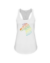 Tribal Zebra Print Tank-Top - Rainbow - White / S - Clothing womens t-shirts zebras