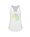 Tribal Zebra Print Tank-Top - Yellow/Green - White / S - Clothing womens t-shirts zebras