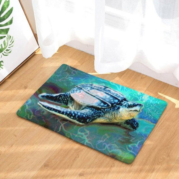 Turtle Kitchen & Bathroom Floor Mat - Absorbent Anti-Slip Rug - 16 / 40x60cm - Housewares floor mats, housewares, turtles