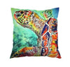 Turtle Print Pillow Cover - Cotton/Linen - 2 - Housewares housewares, pillows, turtles