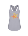 Turtle Word Cloud Tank-Top - Yellow/Orange - Athletic Heather / S - Clothing turtles womens t-shirts
