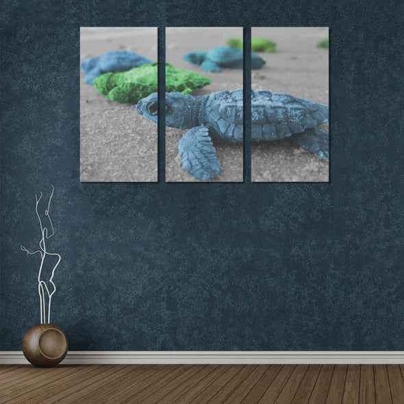 Turtles On The Beach - Canvas Wall Art - Wall Art canvas prints turtles