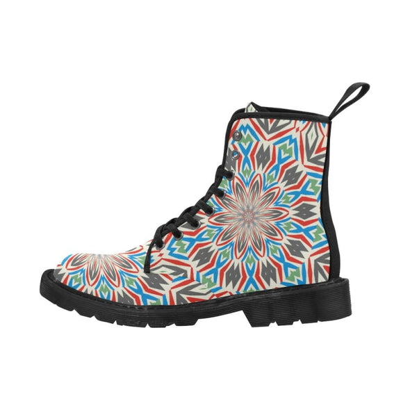 Womens Ankle Boots - Custom Designed Mandala Patterns - Footwear ankle boots boots mandalas