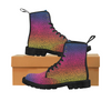 Womens Canvas Ankle Boots - Custom Elephant Pattern - Rainbow Elephant / Us6.5 - Footwear Ankle Boots Boots Elephants