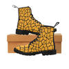 Womens Canvas Ankle Boots - Custom Giraffe Pattern - Orange Giraffe / US6.5 - Footwear ankle boots boots giraffes