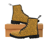 Womens Canvas Ankle Boots - Custom Jaguar Pattern - Orange Jaguar / US6.5 - Footwear ankle boots boots jaguars