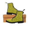 Womens Canvas Ankle Boots - Custom Jaguar Pattern - Yellow Jaguar / US6.5 - Footwear ankle boots boots jaguars