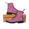 Womens Canvas Ankle Boots - Custom Turtle Pattern - Hot Pink Turtle / US6.5 - Footwear ankle boots boots turtles