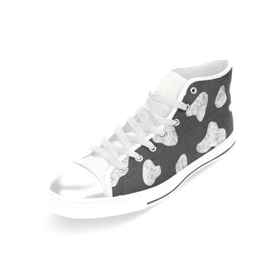 Womens Chucks High Top Sneakers - Custom Chalkboard Animal Patterns - White - Footwear Big Cats Cheetahs Chucks Sneakers Giraffes Jaguars