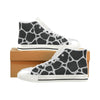 Womens Chucks High Top Sneakers - Custom Chalkboard Animal Patterns - White - Black Giraffe / Us6 - Footwear Big Cats Cheetahs Chucks