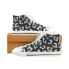 Womens Chucks High Top Sneakers - Custom Chalkboard Animal Patterns - White - Leopard / Us6 - Footwear Big Cats Cheetahs Chucks Sneakers