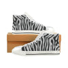 Womens Chucks High Top Sneakers - Custom Chalkboard Animal Patterns - White - White Zebra / Us6 - Footwear Big Cats Cheetahs Chucks Sneakers