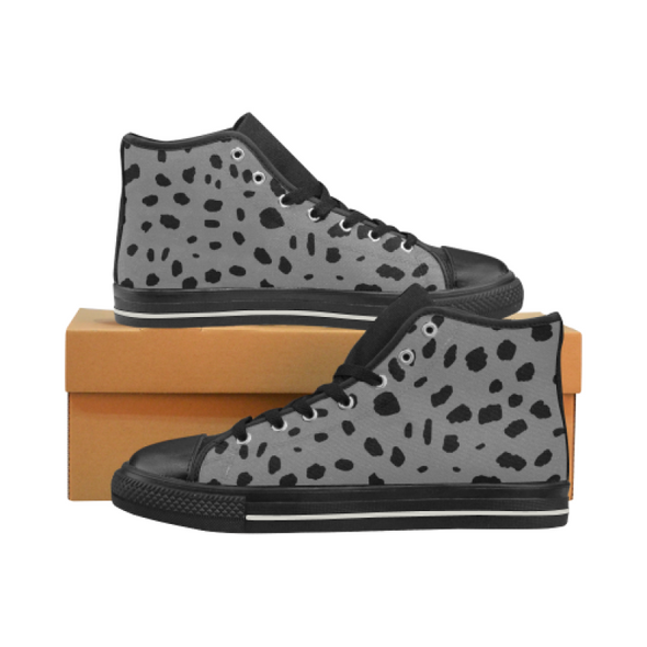 Womens Chucks High Top Sneakers - Custom Cheetah Pattern - Gray Cheetah / Us6 - Footwear Big Cats Cheetahs Chucks Sneakers Sneakers