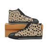 Womens Chucks High Top Sneakers - Custom Cheetah Pattern - Tan Cheetah / Us6 - Footwear Big Cats Cheetahs Chucks Sneakers Sneakers
