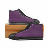 Womens Chucks High Top Sneakers - Custom Elephant Pattern - Purple Elephant / US6 - Footwear elephants sneakers