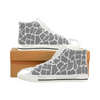 Womens Chucks High Top Sneakers - Custom Giraffe Pattern w/White Background - Gray Giraffe / US6 - Footwear chucks sneakers giraffes