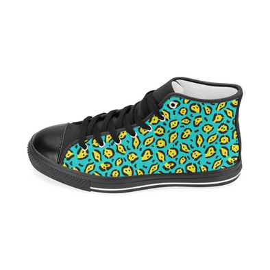 Womens Chucks High Top Sneakers - Custom Jaguar Pattern - Footwear big cats chucks sneakers jaguars sneakers