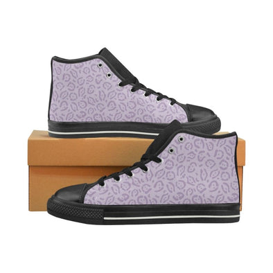 Womens Chucks High Top Sneakers - Custom Jaguar Pattern - US6 / Woman / Purple Jaguar - Footwear big cats chucks sneakers jaguars sneakers