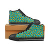 Womens Chucks High Top Sneakers - Custom Jaguar Pattern - US6 / Woman / Yellow Green Neon Jaguar - Footwear big cats chucks sneakers jaguars