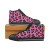 Womens Chucks High Top Sneakers - Custom Leopard Pattern - Hot Pink Leopard / Us6 - Footwear Big Cats Chucks Sneakers Leopards Sneakers