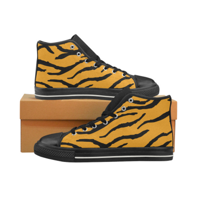 Womens Chucks High Top Sneakers - Custom Tiger Pattern - Orange Tiger / US6 - Footwear big cats chucks sneakers sneakers tigers