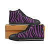Womens Chucks High Top Sneakers - Custom Zebra Pattern w/Black Background - Purple Zebra / US6 - Footwear chucks sneakers sneakers zebras