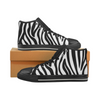Womens Chucks High Top Sneakers - Custom Zebra Pattern w/Black Background - White Zebra / US6 - Footwear chucks sneakers sneakers zebras