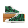 Womens Chucks High Top Sneakers - Custom Zebra Pattern w/White Background - Green Zebra / US6 - Footwear chucks sneakers sneakers zebras