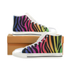 Womens Chucks High Top Sneakers - Custom Zebra Pattern w/White Background - Rainbow Zebra / US6 - Footwear chucks sneakers sneakers zebras