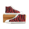Womens Chucks High Top Sneakers - Custom Zebra Pattern w/White Background - Red Zebra / US6 - Footwear chucks sneakers sneakers zebras