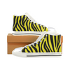 Womens Chucks High Top Sneakers - Custom Zebra Pattern w/White Background - Yellow Zebra / US6 - Footwear chucks sneakers sneakers zebras