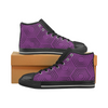 Womens Hightop Canvas Chucks Sneakers - Custom Turtle Pattern - Purple Turtle / US6 - Footwear chucks sneakers sneakers turtles