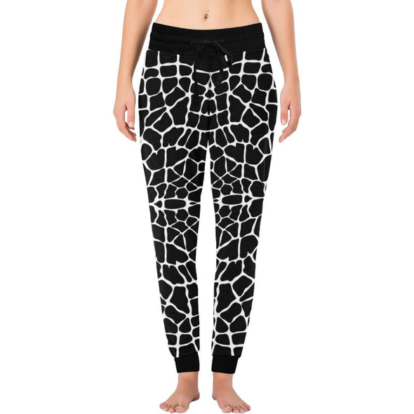 Womens Long John Pajamas - New Black & White Animal Patterns - Giraffe / XS - Clothing hot new items leggings yoga gear yoga pants