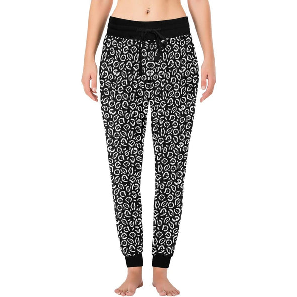 Womens Long John Pajamas - New Black & White Animal Patterns - Jaguar / XS - Clothing hot new items leggings yoga gear yoga pants