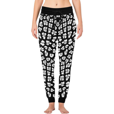 Womens Long John Pajamas - New Black & White Animal Patterns - Leopard / XS - Clothing hot new items leggings yoga gear yoga pants