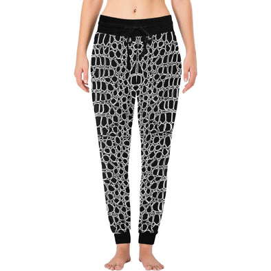 Womens Long John Pajamas - New Black & White Animal Patterns - Reptile / XS - Clothing hot new items leggings yoga gear yoga pants