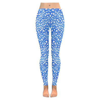 Blue and White Floral Leggings for Sale by somecallmebeth