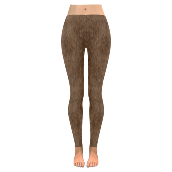 Womens Premium Leggings - Custom Animal Fur Prints - Brown Fur Print / S - Clothing hot new items leggings yoga gear