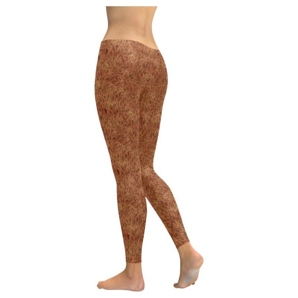 A2Y Women's Brushed Microfiber Leopard Print Wide Waistband Full Length Leggings  Brown XL 