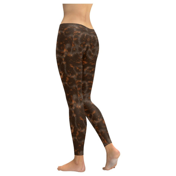 Brown Cow Print Leggings for Sale by Femme Pod