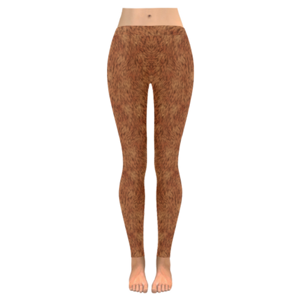 Brown fur leggings clearance